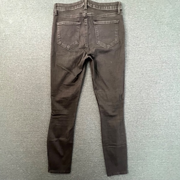 L’agence Margot HighRise Skinny Jean Zinc Destruct Sz 27 Black Denim Distressed - Picture 6 of 13
